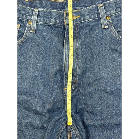 Carhartt Mens Blue Denim Jeans Straight Leg Relaxed Fit High Rise Size 42X32 - Picture 8 of 12